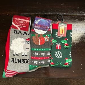 Holiday Socks Set - all Brand New Christmas socks